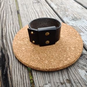Black Leather Cuff
